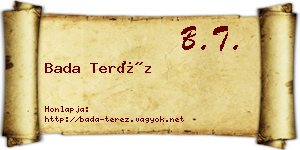 Bada Teréz névjegykártya